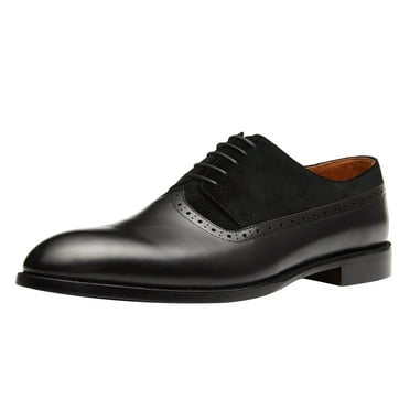 Santimon Men's Oxford Dress Shoes | Leather Cap Toe Lace-Up In Multiple Colors
