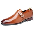 thumbnail image 1 of Santimon Men Single Monk-strap Shoes Formal Business Shoes Square Toe Dress Shoes Stan 9.5 US, 1 of 8