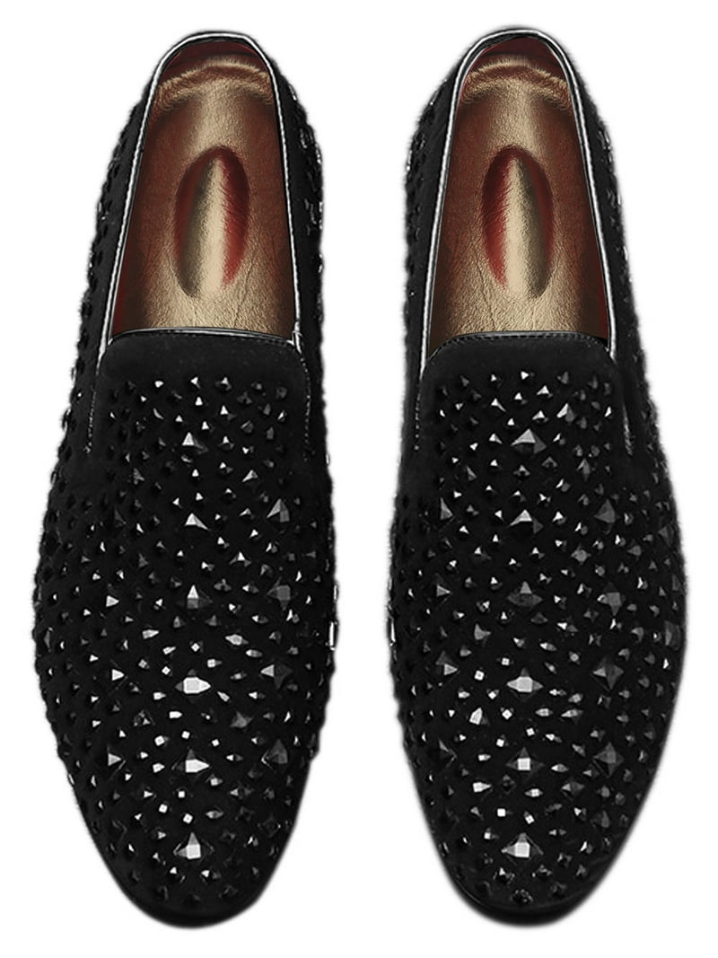 velvet black dress shoes Di Bianco - Vomero Black Velvet Dress Shoe