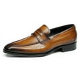 thumbnail image 1 of Santimon Men’s Formal Penny Loafers Slip-On Classic Casual Shoes Comfort Dress Shoes Brown US 9.5, 1 of 8