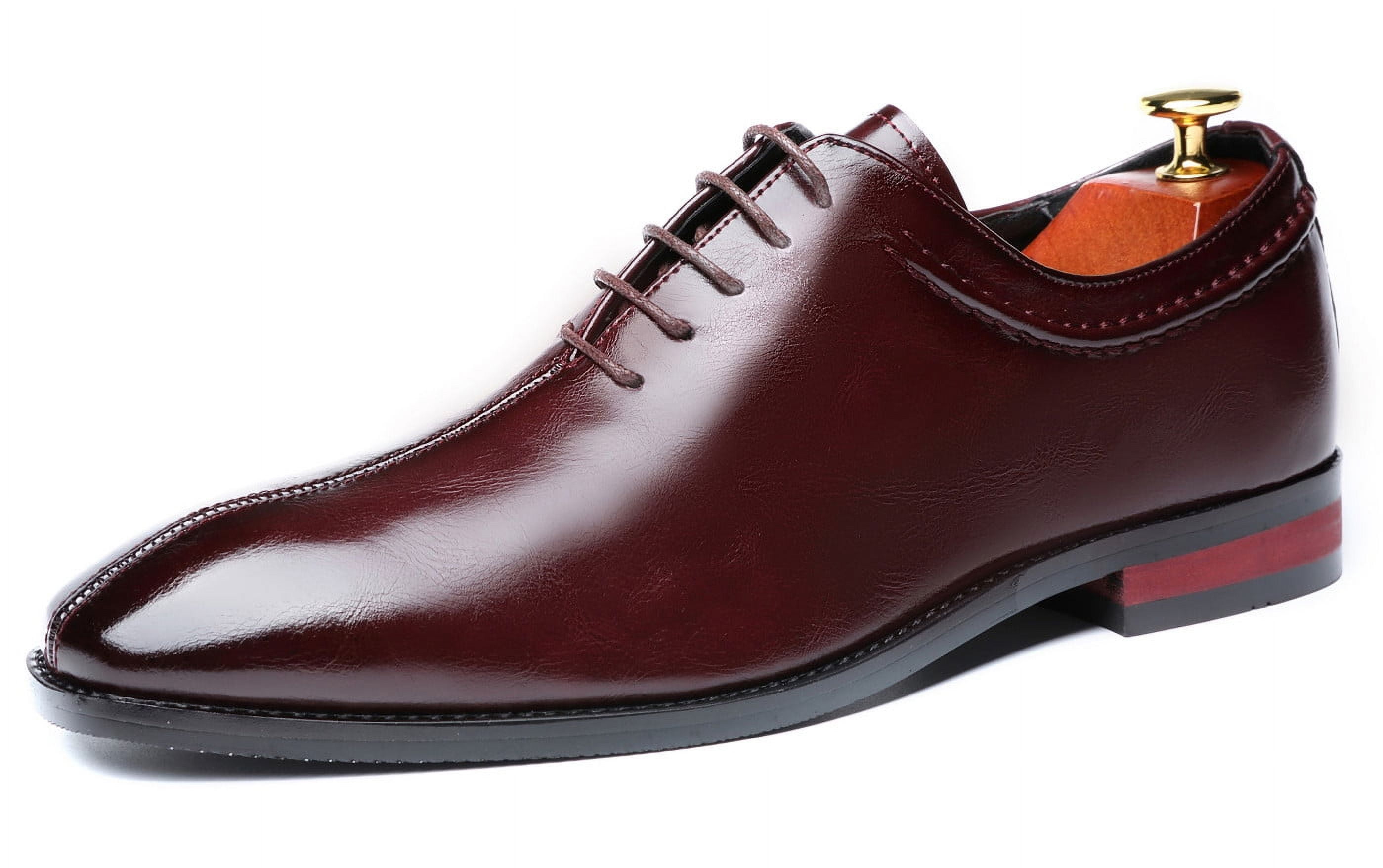 Santimon Mens Dress Shoes Leather Lace Up Oxford Shoes Casual