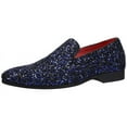 thumbnail image 1 of Santimon Mens Dress Shoes Paillette Loafers Metallic Slip-On Casual Business Shoes Blue 9 US, 1 of 7