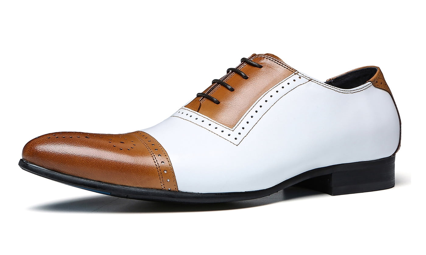 Men's White Premium Cushion Insole Dress Shoe For Men main image 0
