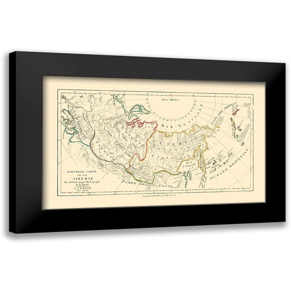 Santini 18x13 Black Modern Framed Museum Art Print Titled - Siberia Russia - Santini 1794
