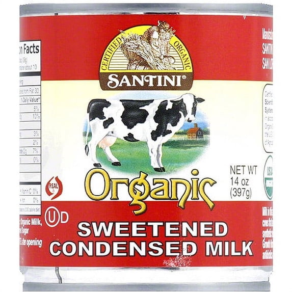 Santini Organic Sweetened Condensed Milk, 14 oz (Pack of 12)