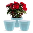 thumbnail image 1 of 🪴 Santino ASTI 7.1 Inch Self Watering Planters MENTHOL/WHITE (Set of 3) for Indoor Plants - Modern Plastic Pot w/ Water level Indicator for All House Plants, African Violets and Dahlias, 1 of 9