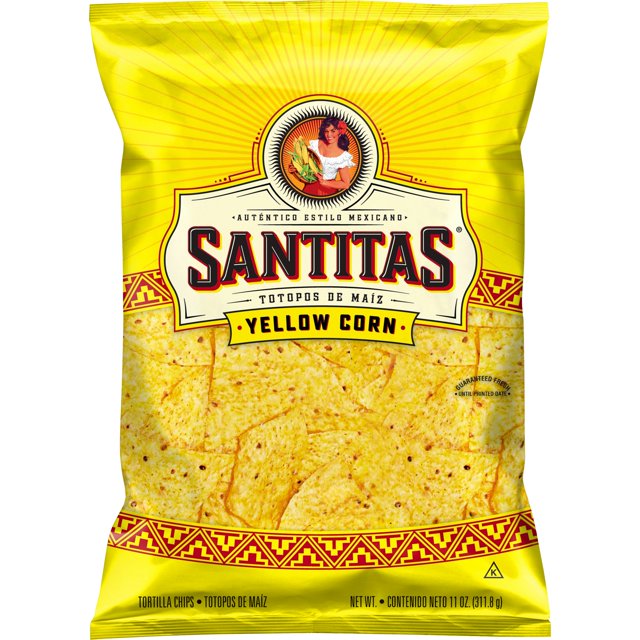 Santitas Tortilla Chips Blended Corn, 11 oz