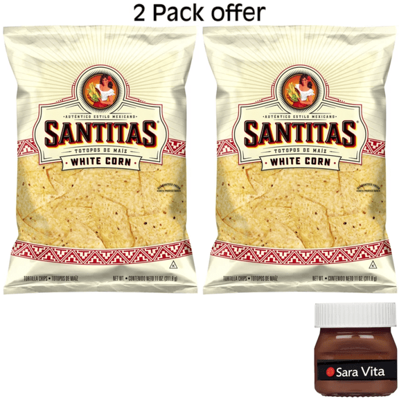 Santitas White Corn Tortilla Chips Snack Chips, 11 oz Bag