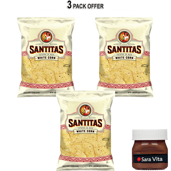 Santitas White Corn Tortilla Chips Snack Chips, 11 oz Bag