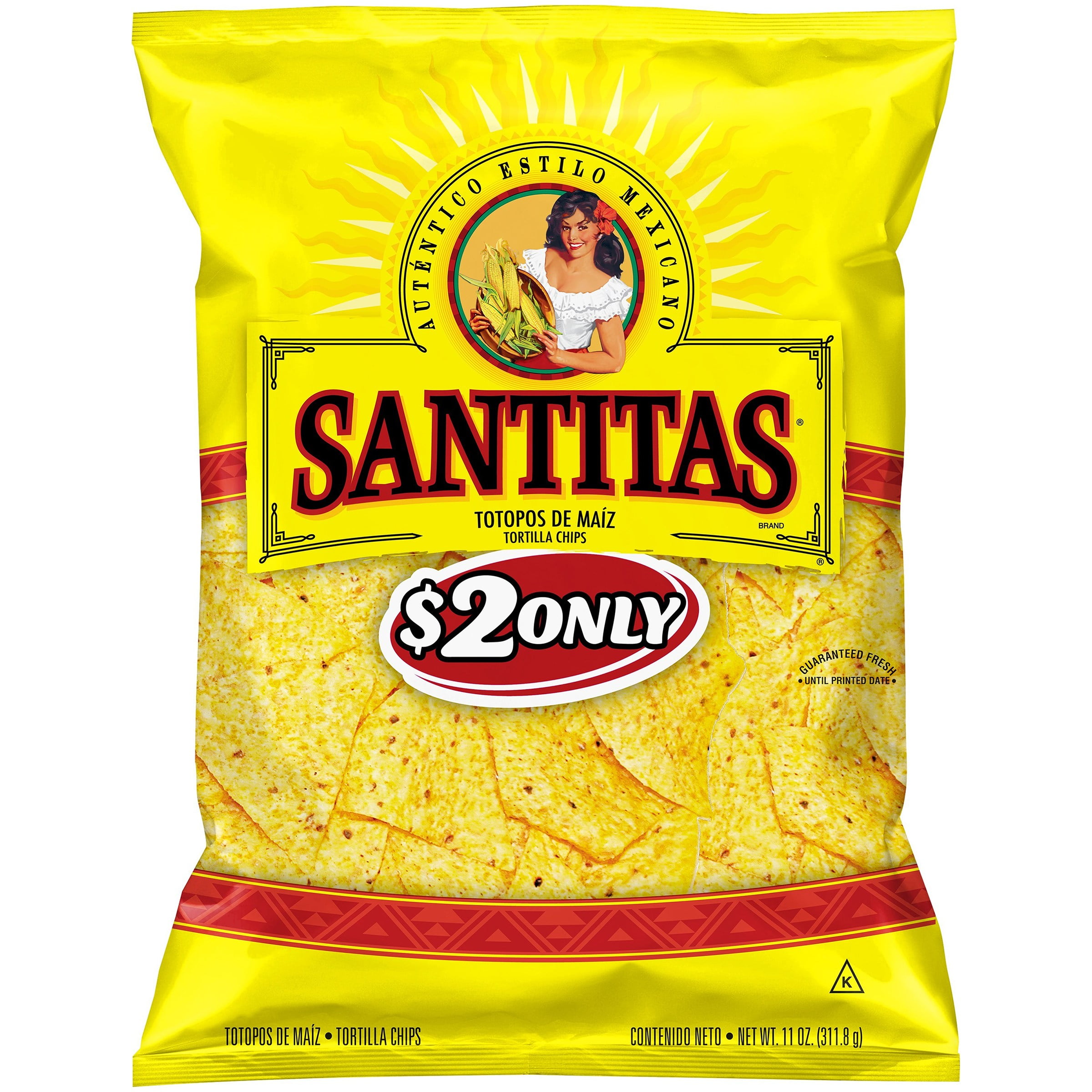 Santitas Yellow Corn Tortilla Chips, 11 oz. Bag - Walmart.com