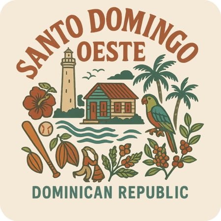 Santo Domingo Oeste Dominican Republic Keepsakes Souvenir Vinyl Sticker – Destination Travel Keepsake Collectible (3-Inches Wide)