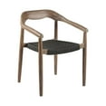 thumbnail image 1 of Santo Indoor Outdoor Stackable Dining Chair in Eucalyptus Wood with Charcoal Rope - Set of 2, 1 of 5