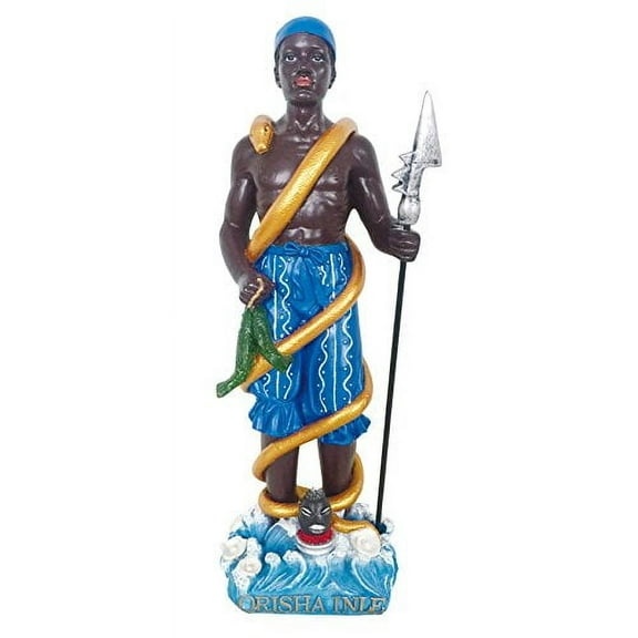 Santo Orisha Statue Orisha Statue Orisha Inle Estatua Inle Santeria Statue (12 Inch) Q
