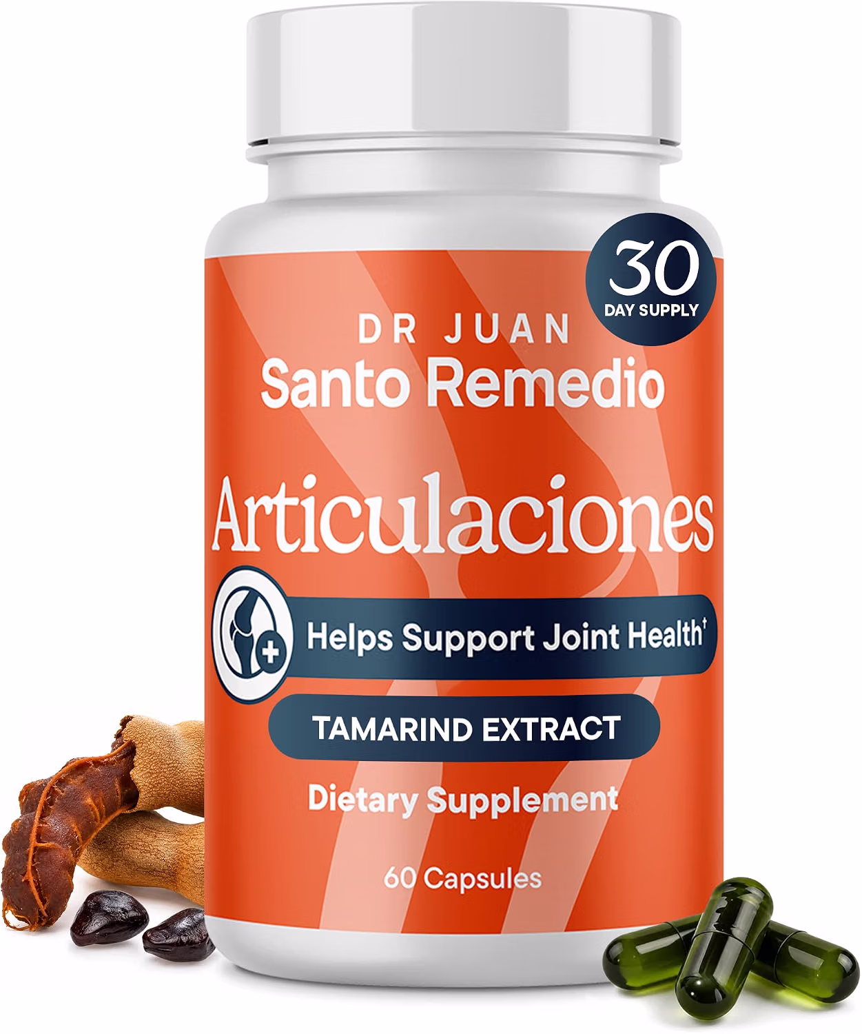Santo Remedio Articulaciones, Joint Health Support, Promotes Joint Comfort and Function, Contains Clinically Proven Ingredients, TamaFlex™, 30 Servings