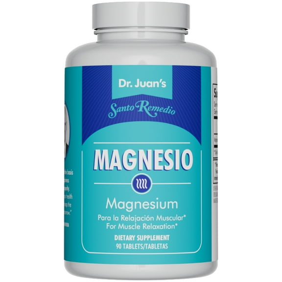 Santo Remedio Magnesium, Supports Muscle Relaxation, Dietary Supplement, Magnesium Citrate 300 mg, No Artificial Flavors, No Artificial Colors, 90 Tablets (90 Servings)