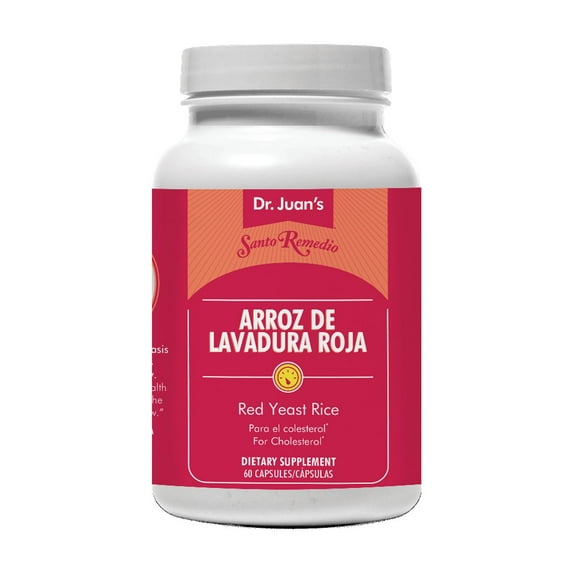 Santo Remedio Red Yeast Rice Dietary Cholesterol Supplement Capsules, 600 mg, 60 Count