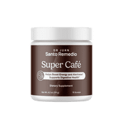 Santo Remedio Super Caf , Coffee Powder with Prebiotic Fiber & Mushrooms, Dark Roast, 100 mg Caffeine, Green Tea & Green Coffee, Lion s Mane & Ashwagandha, 15 Servings