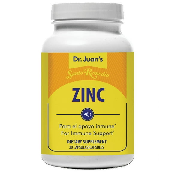 Santo Remedio, Zinc Dietary Supplement Capsules, 30 mg, 30 Count