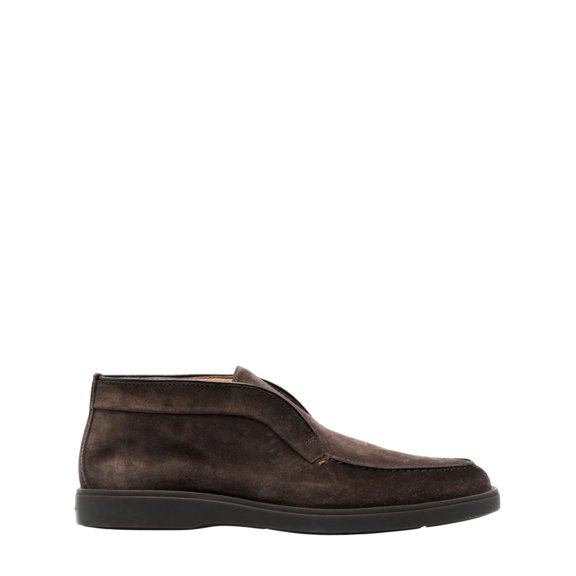 Santoni Desert Slip-On Suede Boots Black (Men's)