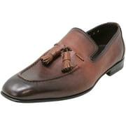 Santoni Men's Garcia Burgundy Ankle-High Leather Loafers & Slip-On - 9.5M