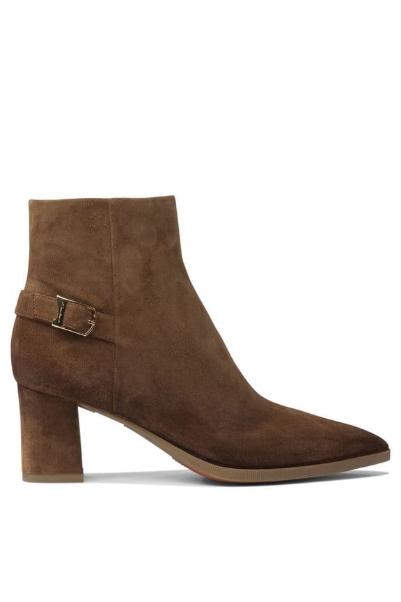 Suede Ankle Boots 65Mm Brown (Women's)