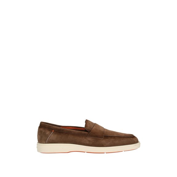 Santoni Suede Slip-On With Rubber Sole Brown (Men's)