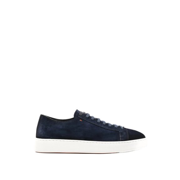 Santoni Velatura Hand-Painted Suede Moccasins Black (Men's)