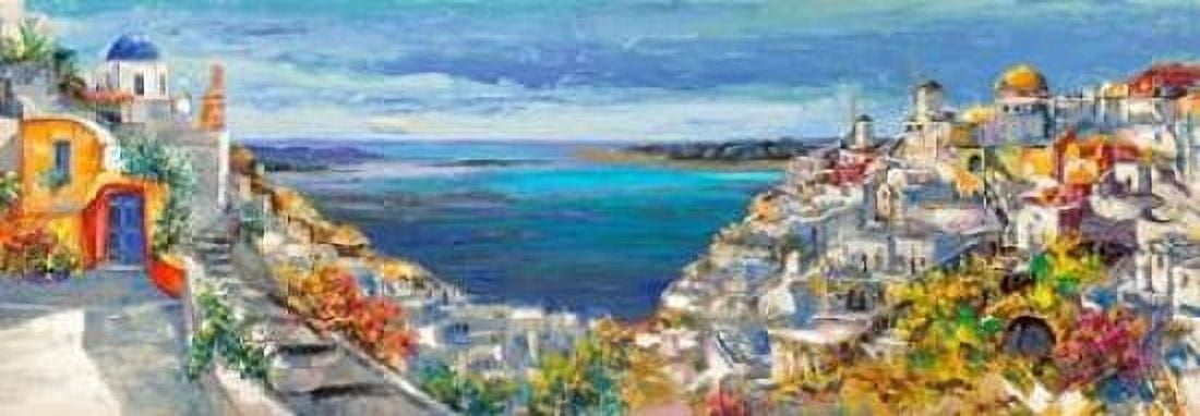 Santorini Canvas Art - Luigi Florio (10 x 20)