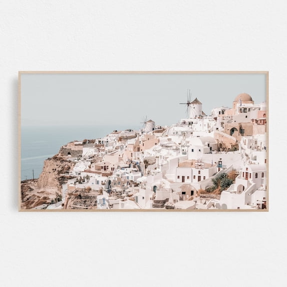 Santorini Greece Coastal Frame TV Digital Art