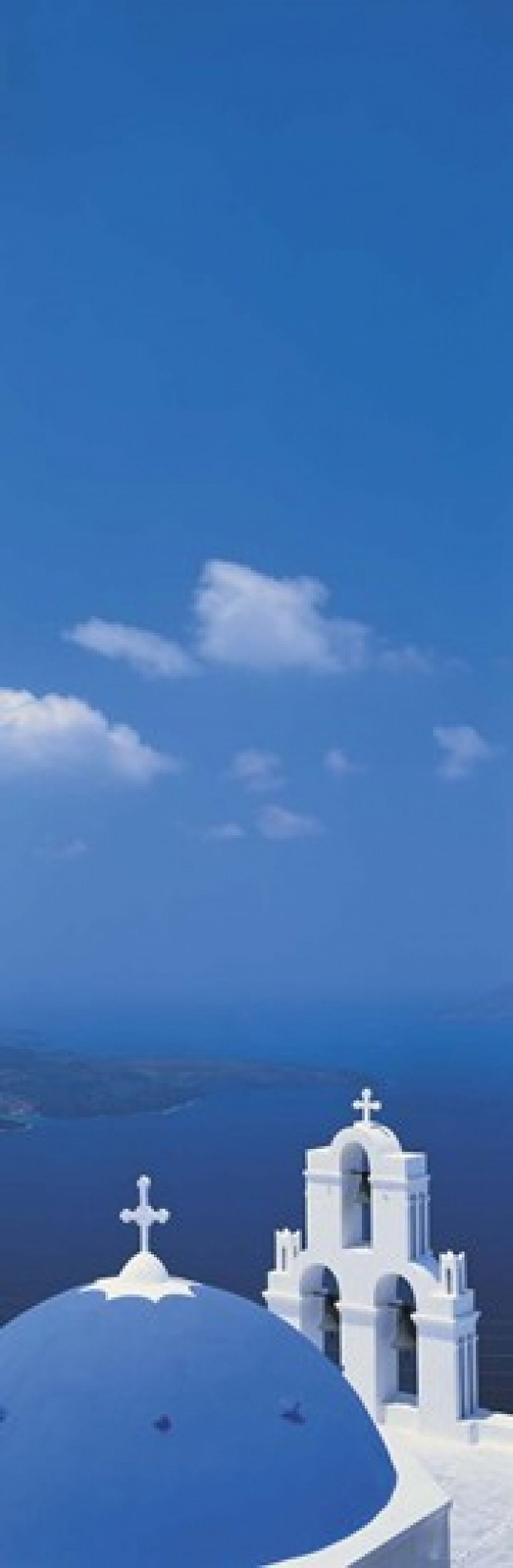 Santorini Island Greece Canvas Art - Panoramic Images (18 x 6)