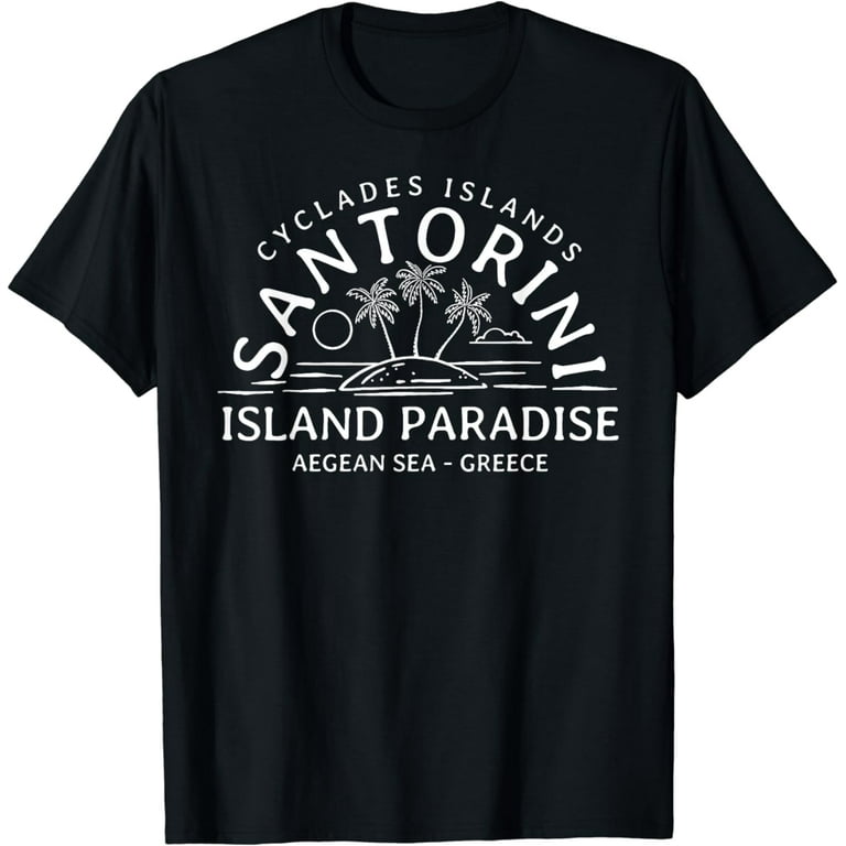 Santorini Island Greece Retro Vintage Distressed Tshirt Santorini Island Greece Retro Vintage Distressed Tshirt