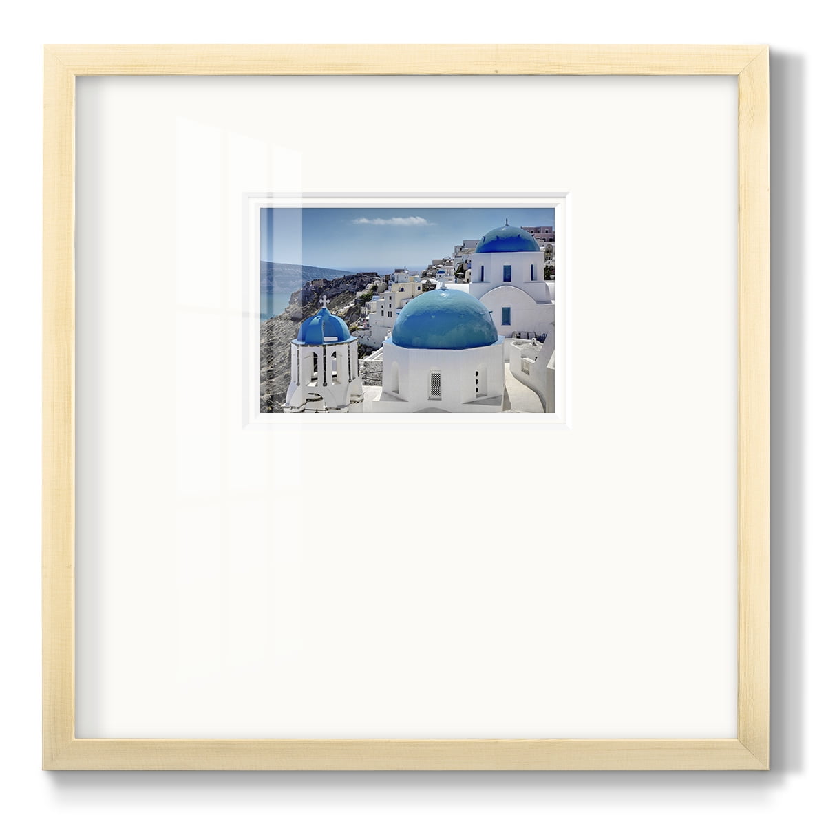 Santorini SaturdayPremium Framed Print