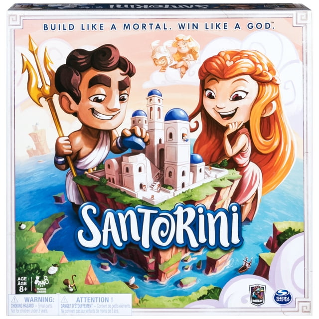 Santorini, Strategy Family Board Game 2-4 Players Classic Fun Building Greek Mythology Card Game, for Kids & Adults Ages 8 and up