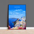 Santorini Travel Poster, Greece, Greek Islands, Crete, Travel Inspired ...