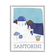 thumbnail image 1 of Santorini Vacation Island View Landscape Graphic Art White Framed Art Print Wall Art, 1 of 7