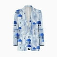 thumbnail image 1 of Santorini island in the Greece Men's Suit Blazer Casual Party Wear Slim Fit Suit Jacket Fashionable Luxury British Style Men Suit Coat, 1 of 5