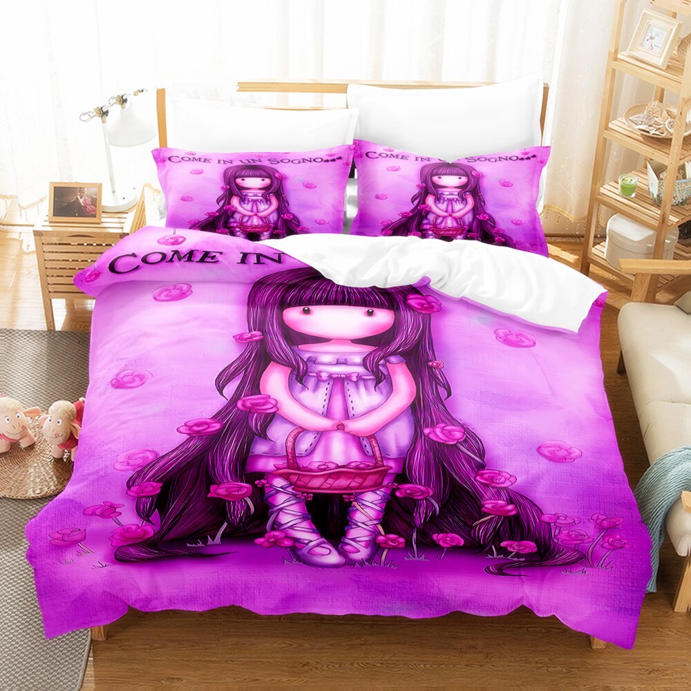 Santoro Gorjuss Duvet Cover Set Full King Size Anime Beautiful Girl