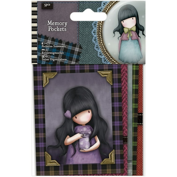 Santoro Gorjuss Tweed Memory Pockets 5/Pkg- , Pk 3, docrafts