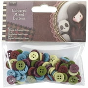 Santoro Gorjuss Tweed Mixed Buttons 100/Pkg- , Pk 3, docrafts