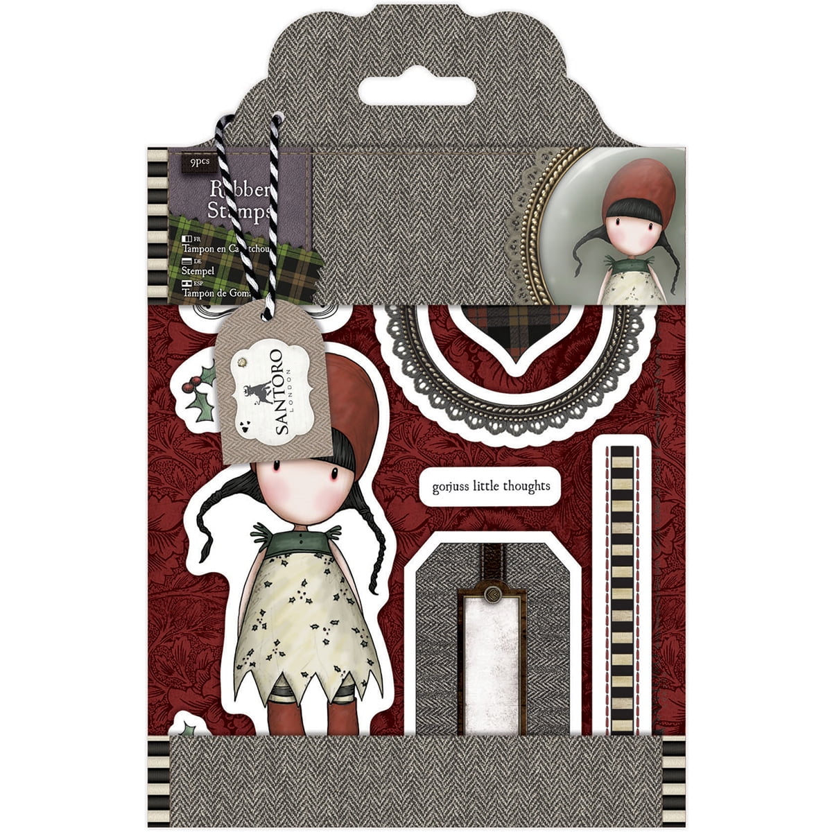 Santoro Gorjuss Tweed Rubber Stamps
