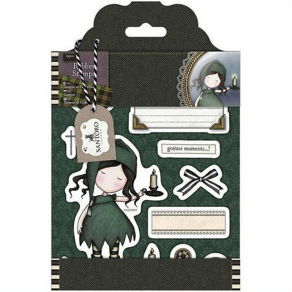 Santoro's Gorjuss Tweed Rubber Stamps-Nightlight
