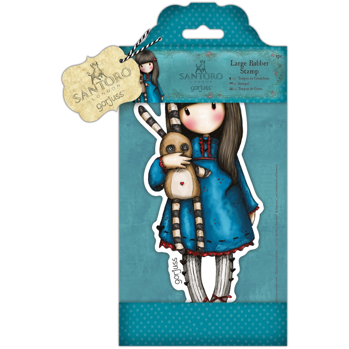 Santoro's Gorjuss Large Rubber StampsHush Little Bunny