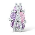 thumbnail image 1 of Santuzza 925 Sterling Silver Twisted Pendant Amethyst/Pink Cubic Zirconia Pendants for Women, 1 of 6