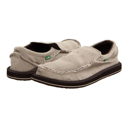 Sanuk Chiba Tan Slip On Rounded Closed Toe Happy-U Tread Outsole Loafers (Tan, 8)