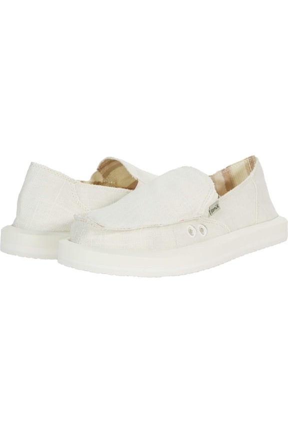 Sanuk Donna St Soft Top Hemp - Women's Loafers White - 9