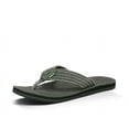 thumbnail image 1 of Sanuk Fraid Not Grey Slip On Rounded Open Toe Comfort Flip-Flop Sandals (Charcoal, 6), 1 of 6