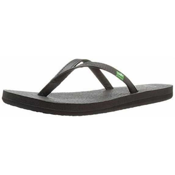 Sanuk Women's Yoga Spree 4 Flip Flop, Black, 9 M US