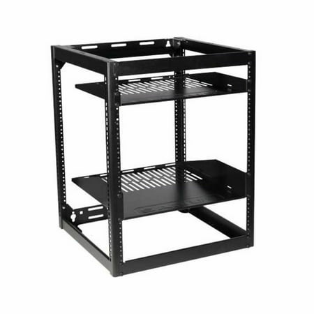 Sanus - 26" Tall AV Rack 15U Stackable Skeleton Rack - Black