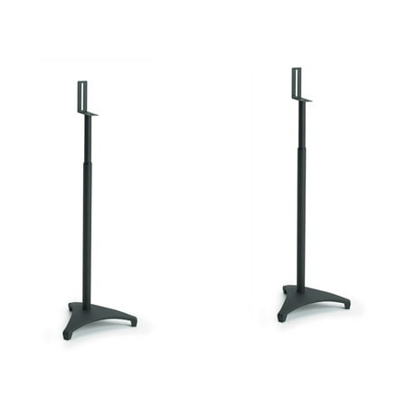 Sanus - 28" to 42" Adjustable Height Speaker Stands for Satellite Speaker (2-pack) - Black