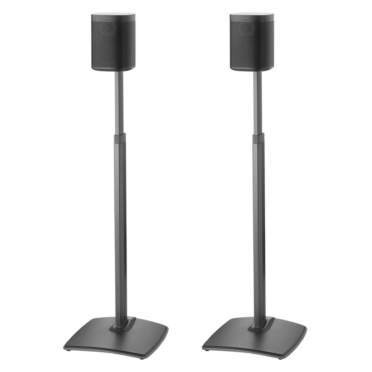 Sanus WSSA2 Adjustable Height Wireless Speaker Stands for Sonos ONE, PLAY:1, and PLAY:3 - Pair (Black) - image 1 of 4